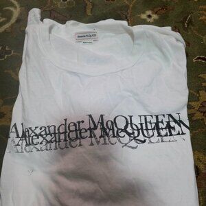 Alexander McQueen whtie t shirt logo very nice